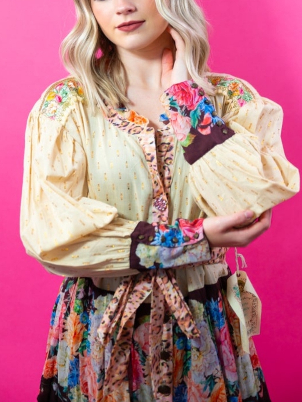 Aratta Floral Dreams Maxi Dress with Brown - Picture 3 of 10